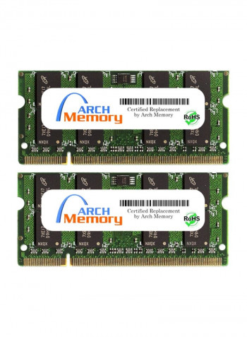 2-Piece SODIMM DDR2 RAM For HP Pavilion Entertainment dv7-1201ef 2GB Multicolour