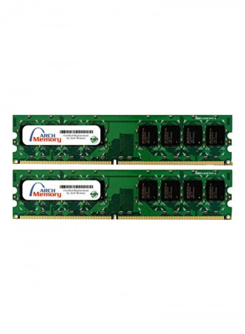 2-Piece UDIMM DDR2 RAM For Lenovo ThinkCentre M52 8215-G2U 2GB Green
