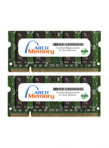 2-Piece DDR2 RAM For Asus N80Vc 2GB Multicolour