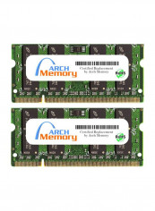 2-Piece DDR2 RAM For Dell Latitude D530 Core 2 Duo 2.0 GHz 2GB Multicolour