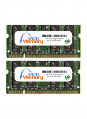 2-Piece DDR2 RAM For Dell Latitude D630 Core 2 Duo 2.0 GHz 2GB Multicolour