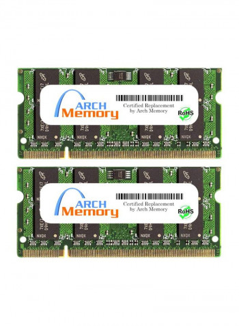 2-Piece So-Dimm DDR2 RAM For Asus M51A-AP082C 2GB Multicolour