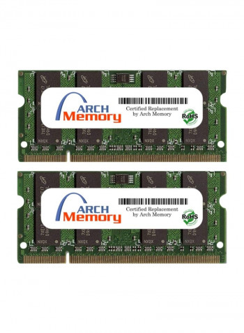 Pack Of 2 SODIMM DDR2 RAM For Dell Latitude E6400 XFR 2GB Green