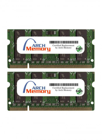 2-Piece SODIMM DDR2 RAM Set For HP TouchSmart IQ830nl 2GB Multicolour