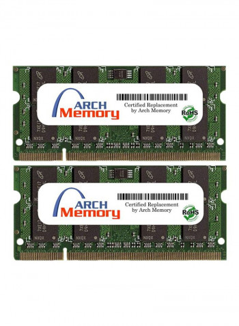 2-Piece SODIMM DDR2 RAM For Asus V1 Series V1Sn 2GB Multicolour
