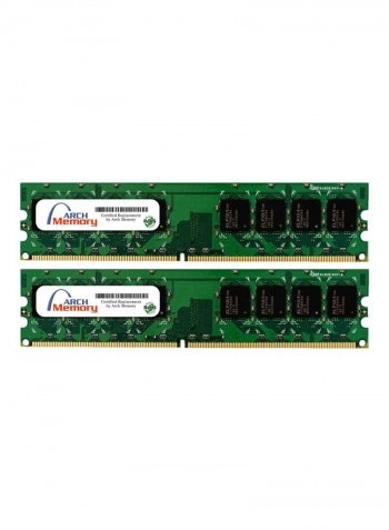 2-Piece UDIMM DDR2 RAM For Lenovo ThinkCentre M57p 9163 2GB Multicolour