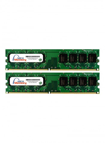 2-Piece UDIMM DDR2 RAM For Lenovo ThinkCentre M52 8114-W1U 2GB Multicolour