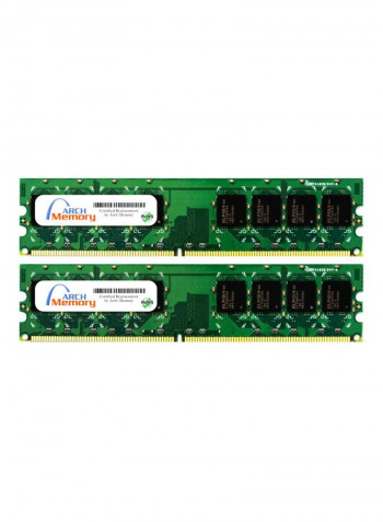 2-Piece UDIMM DDR2 RAM For HP Pavilion p6055d 2GB Multicolour