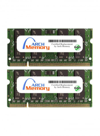 Pack Of 2 SODIMM DDR2 RAM For Lenovo ThinkPad X61 Tablet 7767 Series 2GB Multicolour