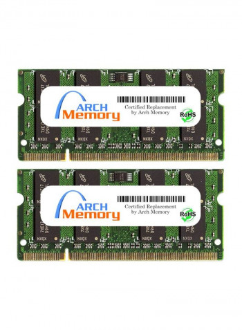 2-Piece So-Dimm DDR2 RAM For Dell Vostro 1015 2GB Multicolour