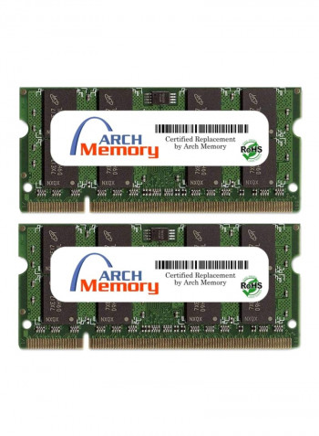 2-Piece SODIMM DDR2 RAM For Dell Latitude ATG D620 2GB Green