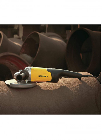 Corded Power Tool Large Angle Grinder 2000W Yellow/Black/Silver 230millimeter