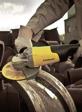 Corded Power Tool Large Angle Grinder 2000W Yellow/Black/Silver 230millimeter