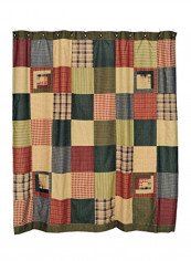 Cotton Shower Curtain Moss Green