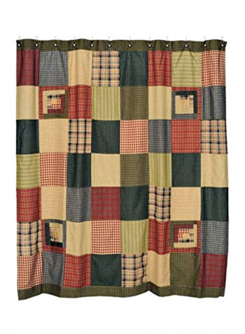 Cotton Shower Curtain Moss Green