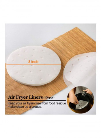 Round Fryer Accessories Set Black/Silver/Blue