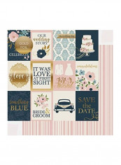 25-Piece Journaling Cards Just Married Foiled Card Stock