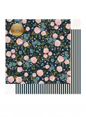 25-Piece Single-Sided Foiled Cardstock Peach/Green/Blue