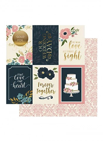 Just Married Foiled Cardstock