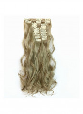 12-Piece Long Curly Hair Extension Beige 55centimeter