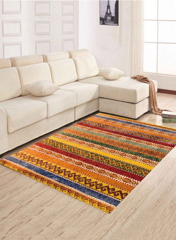 Nordic Geometric Pattern Anti-Skid Living Room Floor Mat Multicolour 80 x 120centimeter