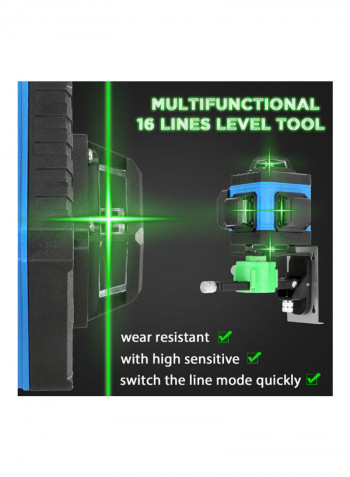 Multifunctional 16 Lines Level Tool Multicolour