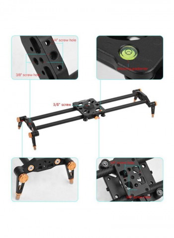 Track Dolly Slider Rail Stabilization System 67x17x4cm Black