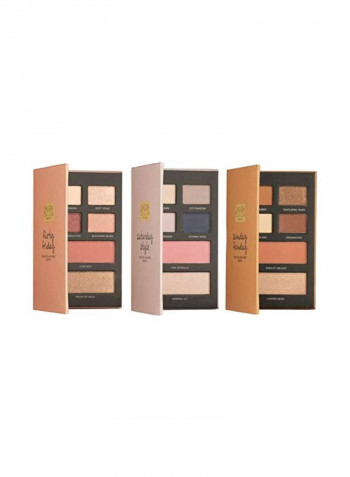 Pack Of 3 The Weekender Face, Eye And Cheek Palette Flirty Friday/Saturday Style/Sunday Funday