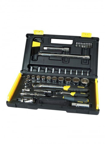 50-Piece Uptier Socket Set Black/Yellow/Silver