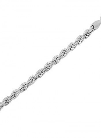 Sterling Silver  Diamond Cut Rope Chain Necklace
