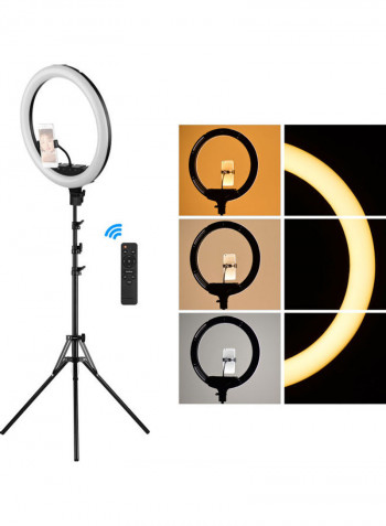 LED Ring Light With Tripod Stand 18inch Multicolour