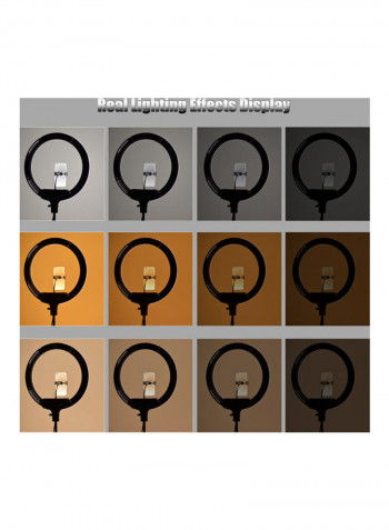 LED Ring Light With Tripod Stand 18inch Multicolour