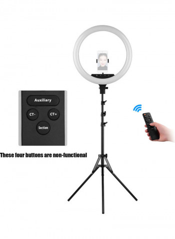 LED Ring Light With Tripod Stand 18inch Multicolour
