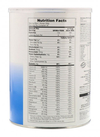 Vanilla Spiru-Tein High Protein Powder