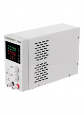 Voltage and Current Mini Regulated Power Supply with Alligator Leads White
