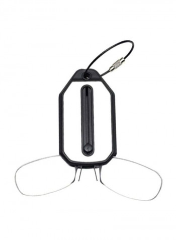 Rimless Clip Nose Reading Eyeglasses With Keychain