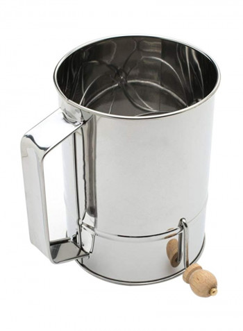 Stainless Steel Flour Sifter Silver 6.1 x 4.4 x 5inch