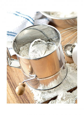 Stainless Steel Flour Sifter Silver 6.1 x 4.4 x 5inch