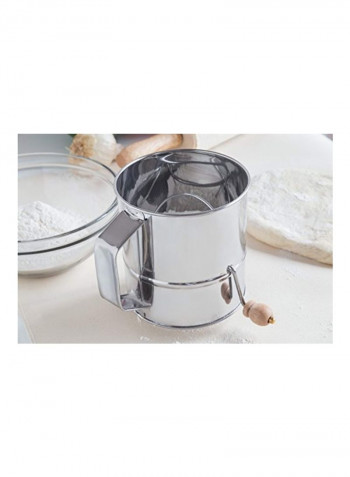 Stainless Steel Flour Sifter Silver 6.1 x 4.4 x 5inch