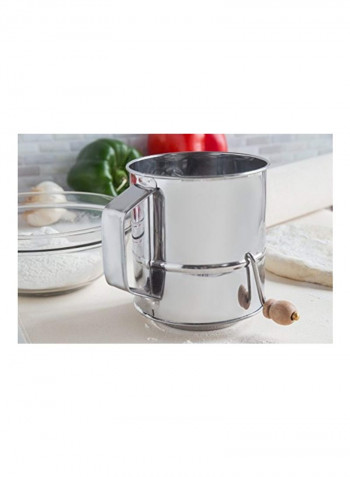 Stainless Steel Flour Sifter Silver 6.1 x 4.4 x 5inch