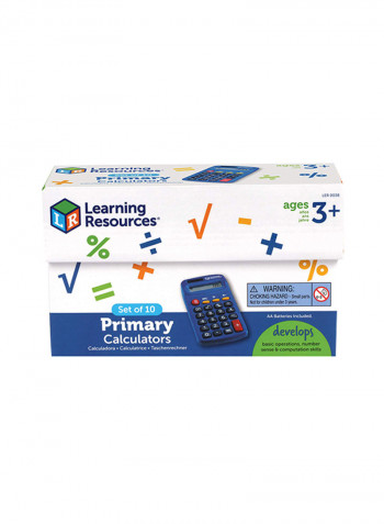 10-Piece Learning Resources Primary Calculator Set