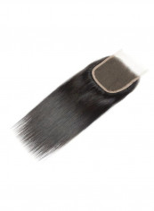 Brazilian Unprocessed Straight Wavy Human Hair Lace Closure Black 18inch