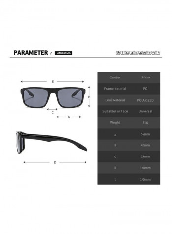 Men's Polarized Square Sunglasses - Lens Size: 55 mm