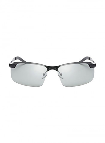 Men's UV Protective Rectangular Sunglasses - Lens Size: 66 mm