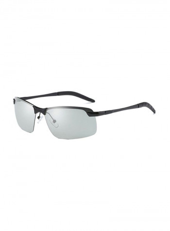 Men's UV Protective Rectangular Sunglasses - Lens Size: 66 mm