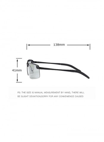 Men's UV Protective Rectangular Sunglasses - Lens Size: 66 mm