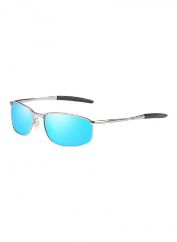 Men's Rectangular UV Protected Sunglasses - Lens Size: 57 mm