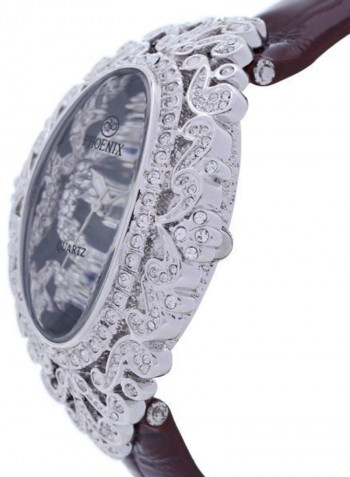 Women's 22K Gold Plated With Crystal Analog Watch P-21700