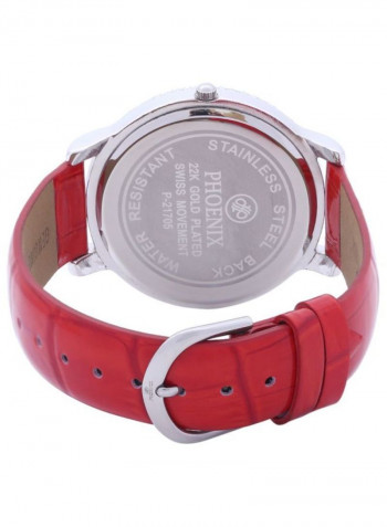 Women's 22K Gold Plated With Crystal Analog Watch P-21705