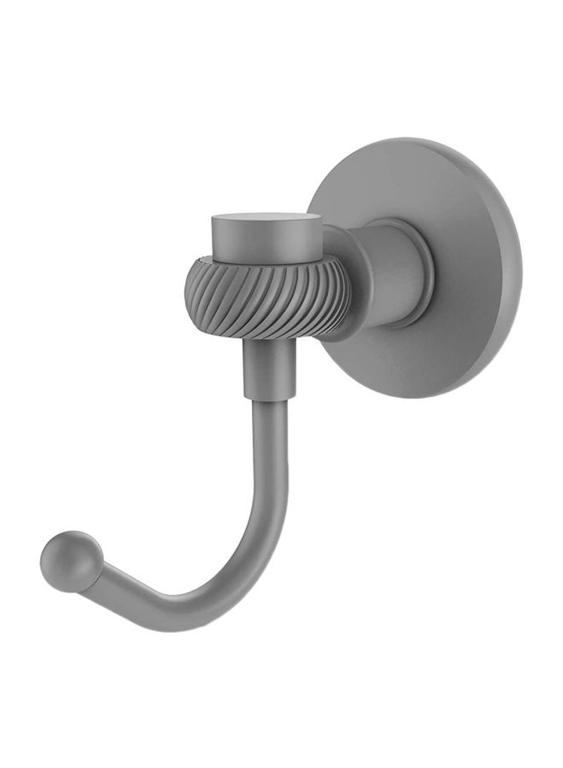 Continental Collection Twisted Robe Hook Matte Grey